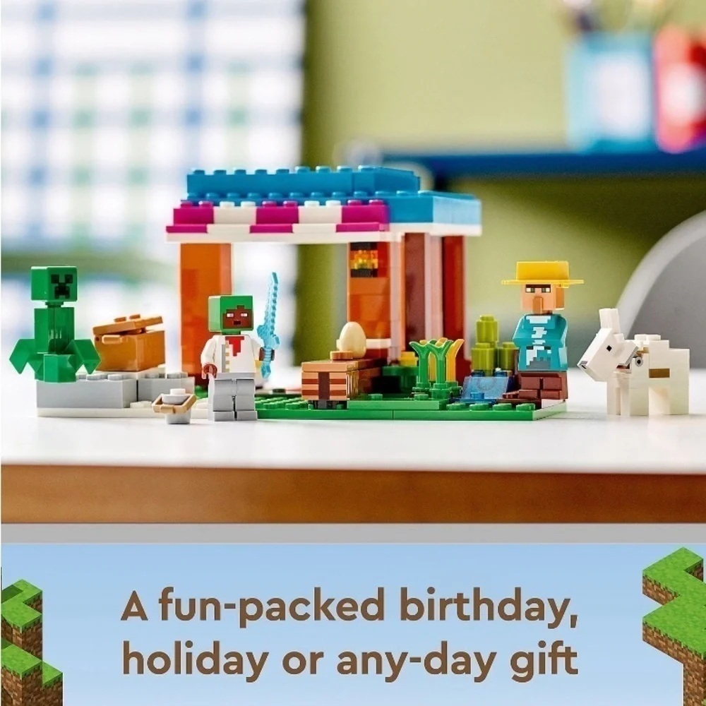 Lego Minecraft The Bakery - 21184 - 3 Figurines and a Goat - Village - NWT